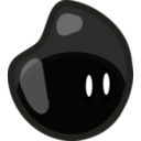 download Black Jelly clipart image with 180 hue color