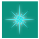 download Glowing Fantasy Star Cool clipart image with 180 hue color