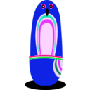 download Pink Poster Penguin clipart image with 270 hue color