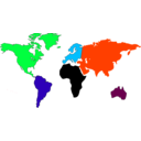 download World Map clipart image with 135 hue color