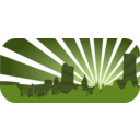 download Blue City Scene clipart image with 225 hue color