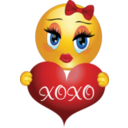 Xoxo Girl Smiley Emoticon