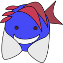 download Fish clipart image with 180 hue color