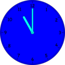 download Clock clipart image with 180 hue color