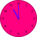 download Clock clipart image with 270 hue color