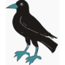 download Crow clipart image with 180 hue color