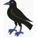 download Crow clipart image with 225 hue color