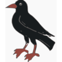 download Crow clipart image with 0 hue color