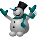download Happy Snowman 2 clipart image with 180 hue color