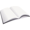 download Open Blank Book clipart image with 180 hue color