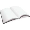 download Open Blank Book clipart image with 270 hue color