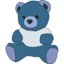 download Teddy Bear clipart image with 180 hue color