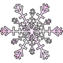 download Snowflake clipart image with 180 hue color