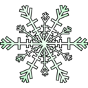 download Snowflake clipart image with 315 hue color