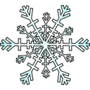 download Snowflake clipart image with 0 hue color