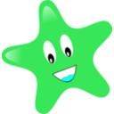 download Star clipart image with 180 hue color