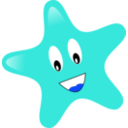 download Star clipart image with 225 hue color