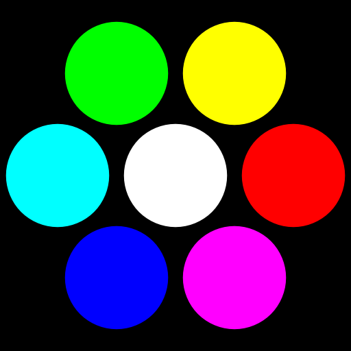 7 Circles On Black