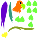 download Parrotsvg clipart image with 45 hue color
