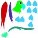 download Parrotsvg clipart image with 135 hue color