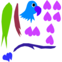 download Parrotsvg clipart image with 225 hue color