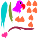 download Parrotsvg clipart image with 315 hue color