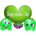 download Happy Valentine Smiley Emoticon clipart image with 90 hue color