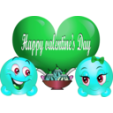 download Happy Valentine Smiley Emoticon clipart image with 135 hue color