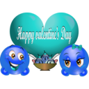 download Happy Valentine Smiley Emoticon clipart image with 180 hue color