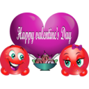 download Happy Valentine Smiley Emoticon clipart image with 315 hue color