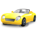 Yellow Convertible Sports Car