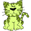 download Cartoon Cat Sitting clipart image with 45 hue color