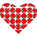 download Corazon Rompecabezas clipart image with 0 hue color