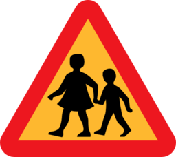 Children Crossing Road Sign
