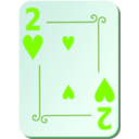download Ornamental Deck 2 Of Hearts clipart image with 90 hue color