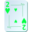 download Ornamental Deck 2 Of Hearts clipart image with 135 hue color