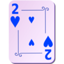 download Ornamental Deck 2 Of Hearts clipart image with 225 hue color