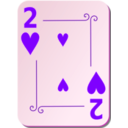 download Ornamental Deck 2 Of Hearts clipart image with 270 hue color