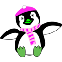 download Pinguin Im Winter clipart image with 90 hue color
