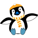 download Pinguin Im Winter clipart image with 180 hue color