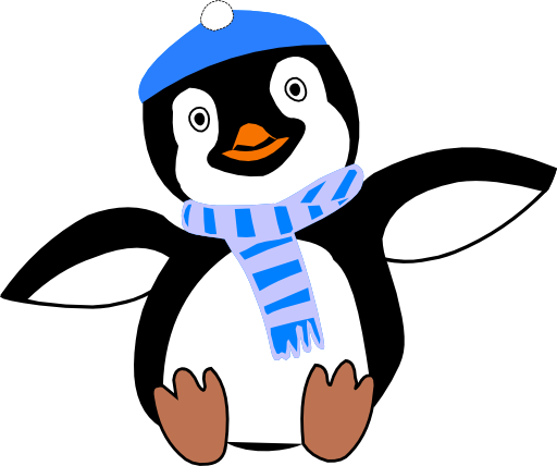 Pinguin Im Winter