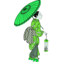 download Girl With Lantern clipart image with 90 hue color