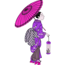 download Girl With Lantern clipart image with 270 hue color