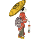 download Girl With Lantern clipart image with 0 hue color