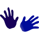 download Green Hands clipart image with 135 hue color