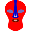 download African Mask Baluba Zaire clipart image with 0 hue color