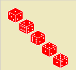 5 Red Dice