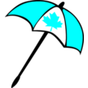 download Umbrella Canada clipart image with 180 hue color