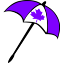 download Umbrella Canada clipart image with 270 hue color