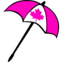 download Umbrella Canada clipart image with 315 hue color